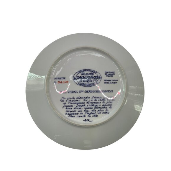 3 Limoges Noel Vitrail Collector Plates Christmas Stained Glass Design Catholic - Picture 8 of 9